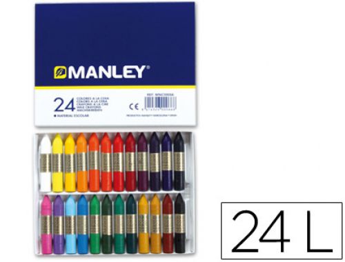 Lapis cera manley 24 cores , Manley , 4480 , 8414326000668